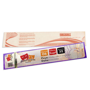 Ingressos De Segurança 211x51mm Lilas