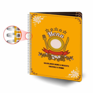 Cardapios Cardapios Personalizados Wire O 6 Paginas Couche 300g 210x300mm