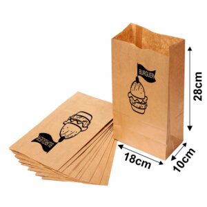 Sacolas E Sacos Sacos Kraft Para Delivery 1x0 Tamanho P 180x280mm