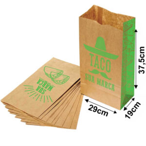 Sacolas E Sacos Sacos Kraft Para Delivery 1x0 Tamanho Gg 290x375mm
