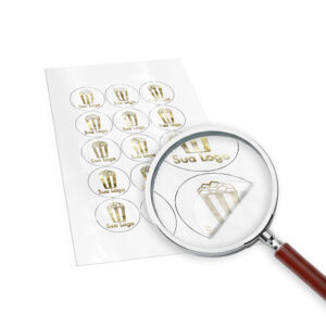 Adesivos Folha 330x480mm Bopp Transparente Com Hotstamping