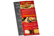 Cardápios Cardápios Descartáveis Couchê 250g 105x300mm