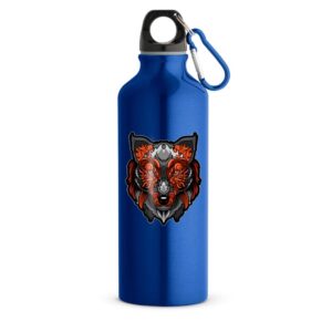 Dtf Uv Garrafas E Squeezes Tradicional Modelo Erald Com Mosquetao 500ml Linha Promocional Azul Escuro