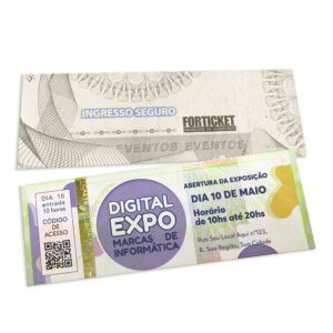Ingressos De Seguranca 150x55mm Verde