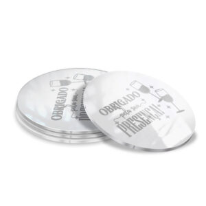 Porta Copos Acrilico 3mm Impressao Laser Acrilico Branco