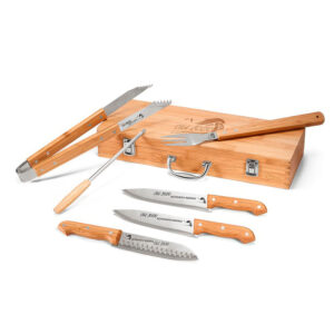 Https: Kit Churrasco Estojo De Bambu 6 Pecas