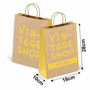 Sacolas E Sacos Sacolas Kraft Com Alça 80g 1x0 Tamanho P