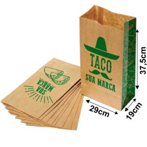 Sacolas E Sacos Sacos Kraft Para Delivery 1x0 Tamanho Gg 290x375mm