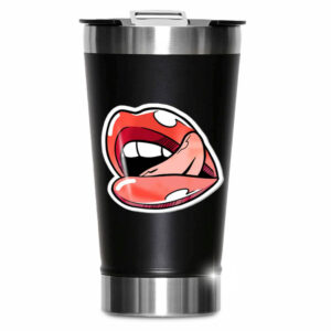 Copos Copo Termico Modelo Com Abridor E Dtf Uv Linha Promocional Preto