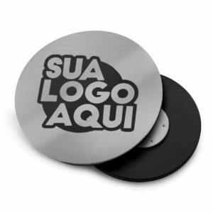 Crachá Magnetico Modelo Redondo Abs Prateado 48mm