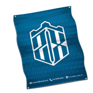 Bandeiras Cacharrel Costura Linha Branca Overlock Com Ilhos 1400x1800mm