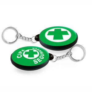 Bottons E Pins Personalizados Dupla Face Com Chaveiro Modelo Redondo Preto 35mm