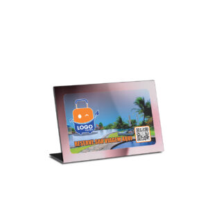 Placas Placa De Qr Code Pix Dtf Uv Acrilico Espelhado Rose 3mm 210x150mm