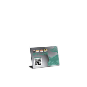 Placas Placa De Qr Code Pix Dtf Uv Acrílico Espelhado Prateado 3mm 150x100mm