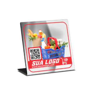 Placas Placa De Qr Code Pix Dtf Uv Acrilico Espelhado Prateado 3mm 150x150mm