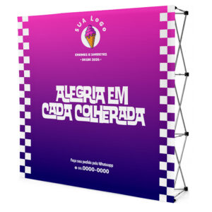 Backdrop Pop Up Retrátil Combo De Estrutura Com Personalização 2250x2250mm