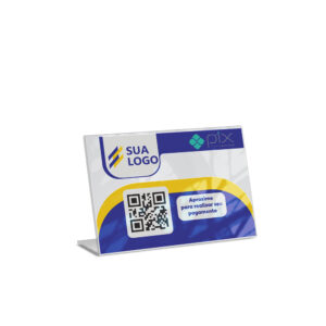 Placas Placa De Qr Code Pix Impressao Uv Acrilico Branco 3mm 210x150mm