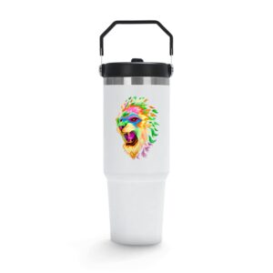 Caneca Copos E Tacas - Modelo Alca Sextavada Com Tampa 900ml Branco