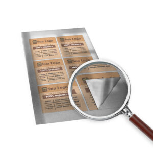 Adesivos Rótulos Folha Bopp Metalizado 135x135mm