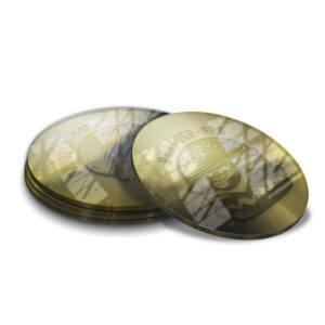 Porta Copos Acrilico 3mm Impressao Laser Acrilico Espelhado Dourado