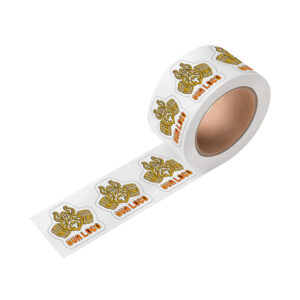 Rotulos Em Bobina Com Hotstamping Bopp Branco 4x0