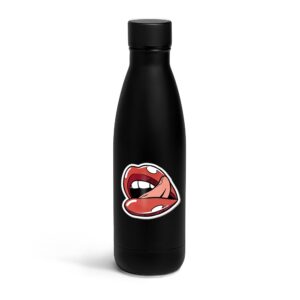 Garrafa De Aco Inox Termica Modelo Buffon Com Dtf Uv 500ml Preta