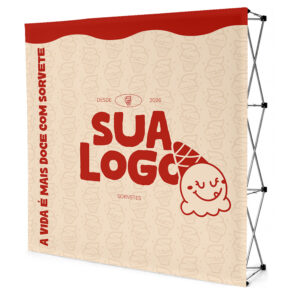 Backdrop Pop Up Retrátil Combo De Estrutura Com Personalização 2250x2250mm