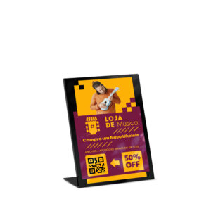 Placas Placa De Qr Code Pix Impressao Uv Acrilico Preto 3mm 150x210mm