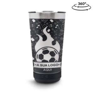 Caneca Copos E Tacas - Modelo Com Abridor E Som 420ml Preto