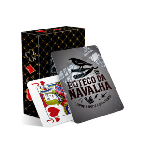 Baralho Simples 54 Cartas Baralho Com Caixa Padrao  Pvc 050 Premium Branco