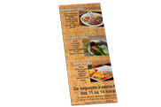 Cardápios Cardápios Descartáveis Apergaminhado 180g 105x300mm