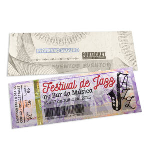 Ingressos De Seguranca 150x55mm Lilas