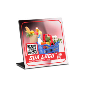 Placas Placa De Qr Code Pix Dtf Uv Acrilico Espelhado Rose 3mm 150x150mm