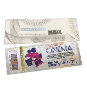 Ingressos De Segurança 150x55mm Cinza