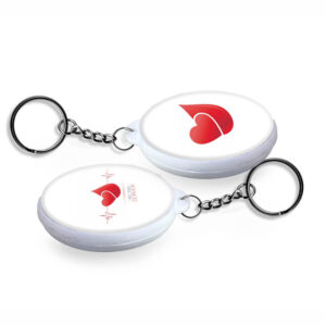 Bottons E Pins Personalizados Dupla Face Com Chaveiro Modelo Redondo Branco 35mm