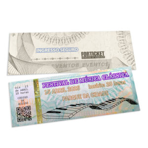 Ingressos De Segurança 150x55mm Azul