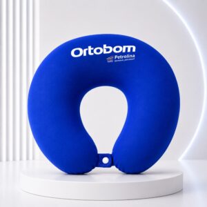 Almofada de Pescoço Oxford Com Botão