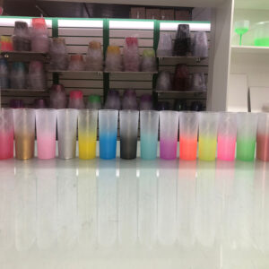 Copo jateado degradê