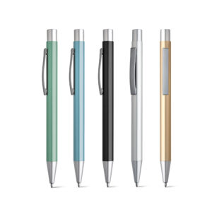 LEA. Esferográfica em alumínio com acabamento mate e escrita em preto