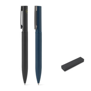 RODRIGUES. Esferográfica elegante em metal 60% reciclado com escrita em azul