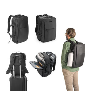 DALLAS PLATE. Mochila de viagem em poliéster reciclado 600D de alta densidade, com bolso para notebook 17'3" e placa para gravação 29 L