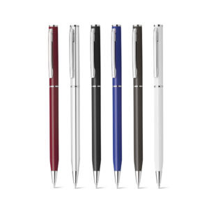 LESLEY METALLIC. Esferográfica em alumínio e escrita em azul