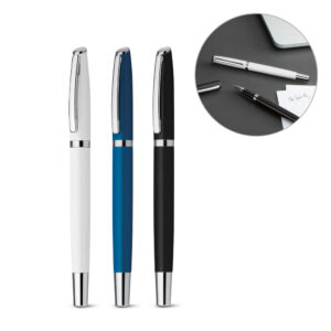 LANDO ROLLER. Roller em alumínio com escrita em azul