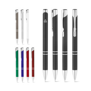 RE-BETA. Esferográfica em alumínio 100% reciclado com escrita em azul