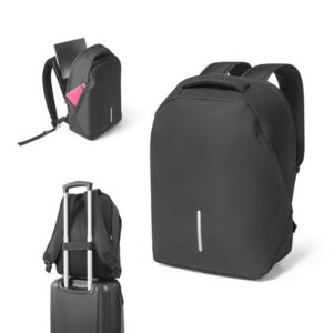 AUCKLAND. Mochila com sistema antiroubo para notebook 15'6" em 600D e ripstop 17 L