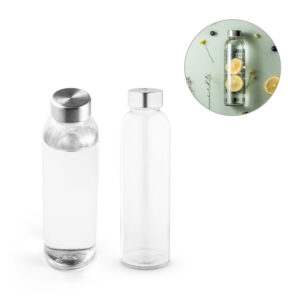 SOLER. Squeeze em vidro com tampa em aço inox 500 mL