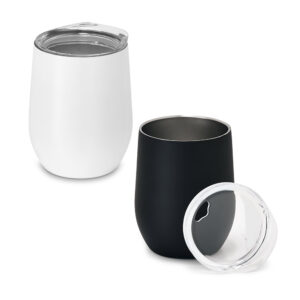 HYGGE. Copo de viagem em aço inox, térmico com parede dupla isolada a vácuo e acabamento mate 400 mL