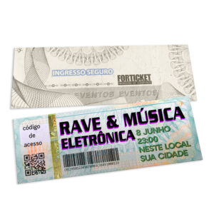 Ingressos De Segurança em papel moeda150x55mm Azul