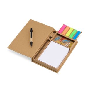 BLOCO DE ANOTAÇÃO COM AUTOADESIVOS E CANETA