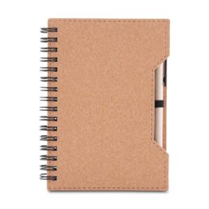 CADERNO DE PAPELÃO COM CANETA